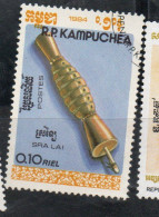 CAMBODIA KAMPUCHEA CAMBOGIA 1984 MUSICAL INSTRUMENTS SRA LAI 10c USED USATO OBLITERE' - Kampuchea