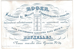 Belgique, Carte Porcelaine,Roger, Fabriquant De Stores, Bruxelles, Dim:97x66mm - Porcelaine