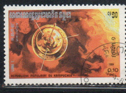 CAMBODIA KAMPUCHEA CAMBOGIA 1984 SPACE EXPLORATION LUNA 10c USED USATO OBLITERE' - Kampuchea