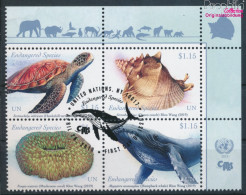 UNO - New York 1706-1709 Viererblock (kompl.Ausg.) Gestempelt 2019 Gefährdete Arten (10115318 - Used Stamps