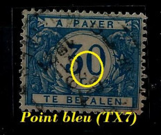 Taxe N° 7 Obl . - Point Bleue Entre 3 Et 0 - Autres & Non Classés