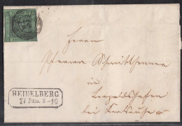 Baden Brief EF Minr.3 Heidelberg 27.6.(1856) Mit Inhalt Ansehen !!!!!!!!!! - Storia Postale