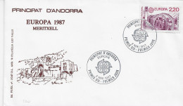 3784   FDC  Principat  D'Andorra 1987, Tema Europa CEPT Meritxell - Covers & Documents