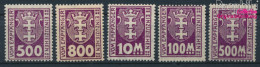 Danzig P19X-P25X (kompl.Ausg.), Stehendes Wssserzeichen Postfrisch 1923 Portomarke (10128092 - Strafport