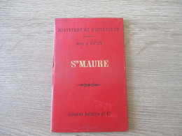 MINISTERE DE L INTERIEUR 37SAINTE MAURE  1/100000 PLAN CARTE LIBRAIRIE HACHETTE TIRAGE DE 1887 - Mapas Geográficas