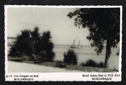 MOÇAMBIQUE MOZAMBIQUE (Africa) - Small Indian Ship In The Bay RARE PHOTO-POSTCARD - Mozambique