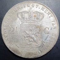 Netherlands 2 1/2 2.5 Gulden William Willem II 1847 XF High Grade - 1840-1849: Willem II