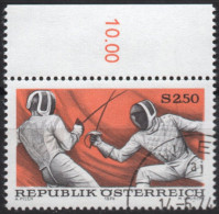 AUSTRIA 1974 - 1v - Used - Fencing - Escrime - Esgrima - Scherma - Fechten - ограждение - 击剑 - Schermen - Fencing