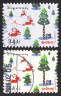 Two Types NORMAL & HOLOGRAM - 2015 Hungary - Christmas / Tree / Reindeer Deer / Gift / USED - Mi  5808 I + II - Usati