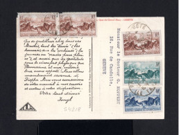 S4218-ETABLISSEMENTS FRANÇAISES DE L'OCEANIE-POSTCARD PAPEETE To GENEVA (switzerland) 1949.WWII.Carte Postale OCEANIA - Cartas & Documentos