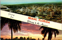Florida Miami Greetings From Gateway To The Americas Split View - Miami