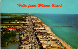 Florida Miami Beach Hello Showing Hotels Along Collins Avenue And The Atlantic Ocean - Miami Beach