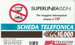 SCHEDA TELEFONICA TELECOM - SUPERLINEA ISDN (2 SCANS) - Públicas Temáticas