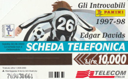 SCHEDA TELEFONICA TELECOM - EDGAR DAVIDS (2 SCANS) - Públicas Temáticas