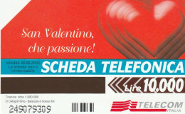 SCHEDA TELEFONICA TELECOM - SAN VALENTINO (2 SCANS) - Pubbliche Tematiche