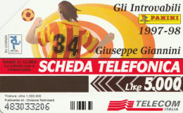 SCHEDA TELEFONICA TELECOM - GIUSEPPE GIANNINI (2 SCANS) - Públicas Temáticas