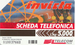 SCHEDA TELEFONICA TELECOM - INVICTA  (2 SCANS) - Pubbliche Tematiche