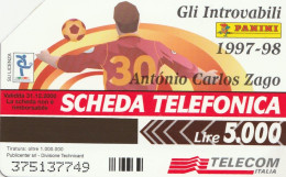 SCHEDA TELEFONICA TELECOM - ANTONIO CARLOS ZAGO  (2 SCANS) - Publieke Thema