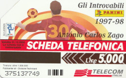 SCHEDA TELEFONICA TELECOM - ANTONIO CARLOS ZAGO  (2 SCANS) - Publiques Thématiques