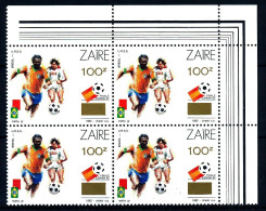 Zaïre - 1413A - Bloc De 4 - Erreur De Surcharge - 1990 - MNH - Ongebruikt