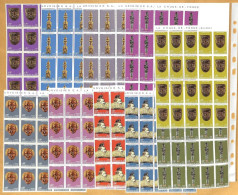Zaïre - 896/905 - Morceau De Feuille De 20 - Statuettes & Masques Du Zaïre - 1977 - MNH - Unused Stamps