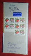 2013 SWEDEN PAKISTAN USED COVER WITH STAMPS FRUITS FLOWERS - Brieven En Documenten