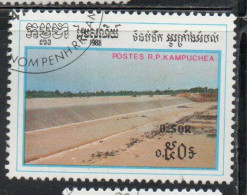 CAMBODIA KAMPUCHEA CAMBOGIA 1988 WATER PROJECTS CANAL 50c USED USATO OBLITERE' - Kampuchea