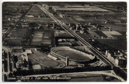 Torino - Stadio E Fiat Visti Dall'aeroplano - Viaggiata 1954 - (vedi Descrizione) - Stadia & Sportstructuren