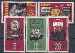 GERMANY DDR 1173-1177,used,falc Hinged - Karl Marx