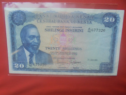 KENYA 20 SHILLINGS 1971 Circuler (B.29) - Kenya