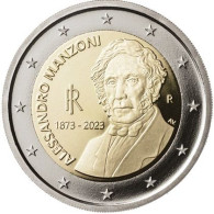 Pièce De 2 Euros Commémorative Italie 2023 : 150ième Anniversaire De La Mort D'Alessandro Manzoni - Italia