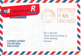 Argentina Registered Air Mail Cover With Meter Cancel Sent To Germany 16-10-1996 - Briefe U. Dokumente