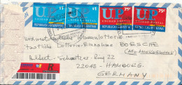 Argentina Registered Air Mail Cover Sent To Germany 1-10-2001 (Unidad Postal) The Cover Is Damaged In The Left Side - Briefe U. Dokumente