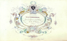 Vers 1845 Carte De Visite Porcelaine Verbeken Commissaire De Police De La 3èm Section - Cartes Porcelaine