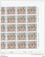 REPUBBLICA:  1966  ANNESSIONE  VENETO  -  £. 40  POLICROMO  FGL.  25  N. -  SASS. 1019 - Full Sheets