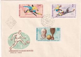 Hungary 1966  Cover: Football Soccer Fussball Calcio; Jules Rimet; FiFA World Cup England 1966; Brasil 1950; Sweden 1958 - 1966 – Angleterre