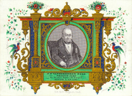 Vers 1845 Carte De Visite Porcelaine Vandereecken Priseur Juré - Cartes Porcelaine