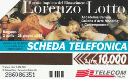 SCEDA TELEFONICA - LORENZO LOTTO (2 SCANS) - Publiques Thématiques