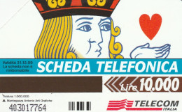 SCEDA TELEFONICA - RE DI CUORI (2 SCANS) - Öff. Themen-TK