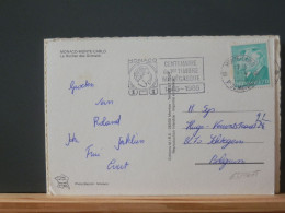 65/567T  CP  MONACO  POUR LA BELG.  1985 - Lettres & Documents