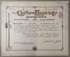 BRITISH INDIA 1923 THE GODHRA ELECTRICITY COMPANY LIMITED, ELECTRICITY SUPPLIER....SHARE CERTIFICATE - Elettricità & Gas