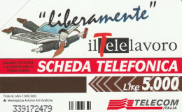 SCEDA TELEFONICA - IL TELELAVORO (2 SCANS) - Pubbliche Tematiche