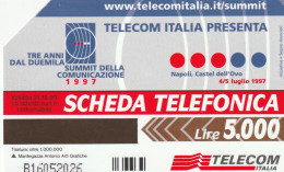 SCEDA TELEFONICA - SUMMIT DELLA COMUNICAZIONE 1997 (2 SCANS) - Öff. Themen-TK