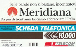 SCEDA TELEFONICA - MERIDIANA (2 SCANS) - Publiques Thématiques