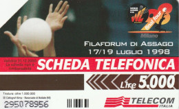 SCEDA TELEFONICA - FILAFORUM DI ASSAGO 1998 (2 SCANS) - Öff. Themen-TK