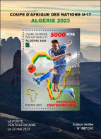 CENTRAL AFRICAN 2023 - SHEET 1V - FOOTBALL AFRICA CUP OF NATIONS ALGERIA ALGERIE COUPE D' AFRIQUE HOGGAR MOUNTAINS - MNH - Africa Cup Of Nations