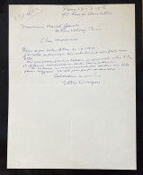 Kees Van DONGEN – Lettre Autographe Signée – Lithographie - 1956 - Painters & Sculptors