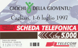 SCEDA TELEFONICA - GIOCHI DELLA GIOVENTU' 1997 (2 SCANS) - Públicas Temáticas