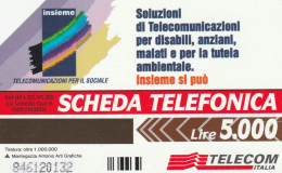 SCEDA TELEFONICA - SOLUZIONI DI TELECOMUNICAZIONI PER DISABILI, ANZIANI, MALATI E TUTELA AMBIENTALE (2 SCANS) - Öff. Themen-TK