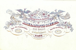 Vers 1845 Carte De Visite Porcelaine Changement D'adresse Roelandts Soeurs Gand - Cartes Porcelaine